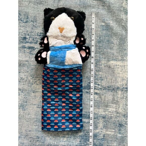 New! Black White Cat Wrestling Puppet Toy - Picture 3 of 4